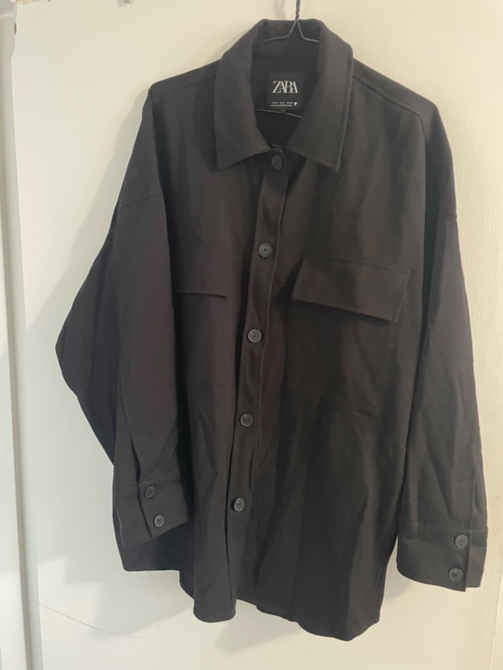 zara black coat